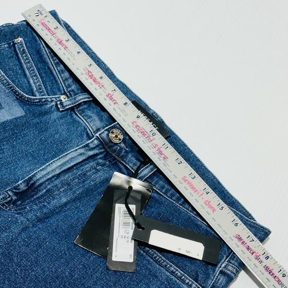 NWT Versace Men’s Size 35 Greca Jeans Blue Stone Wash Straight Leg $850 - Picture 9 of 12